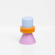 Stack Candle - Mini: Ivory / Lavender / Blue Grey