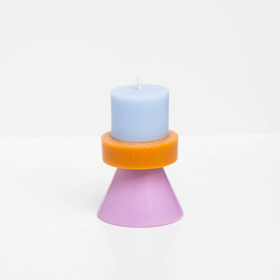 Stack Candle - Mini: Ivory / Lavender / Blue Grey