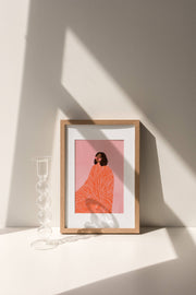 The Woman With The Swirls - Art Print