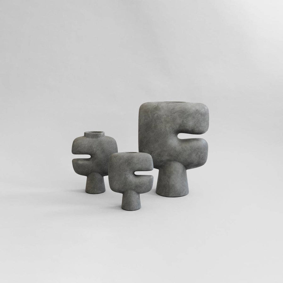101 Copenhagen – Tribal Vase, Medio (Dark Grey)