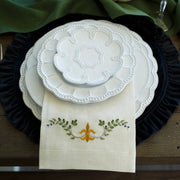 Bella Bianca Beaded Salad/Dessert Plate