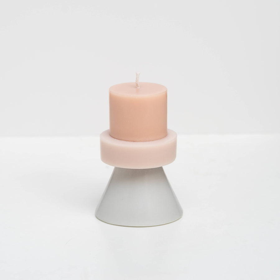 Stack Candle - Mini: Ivory / Lavender / Blue Grey