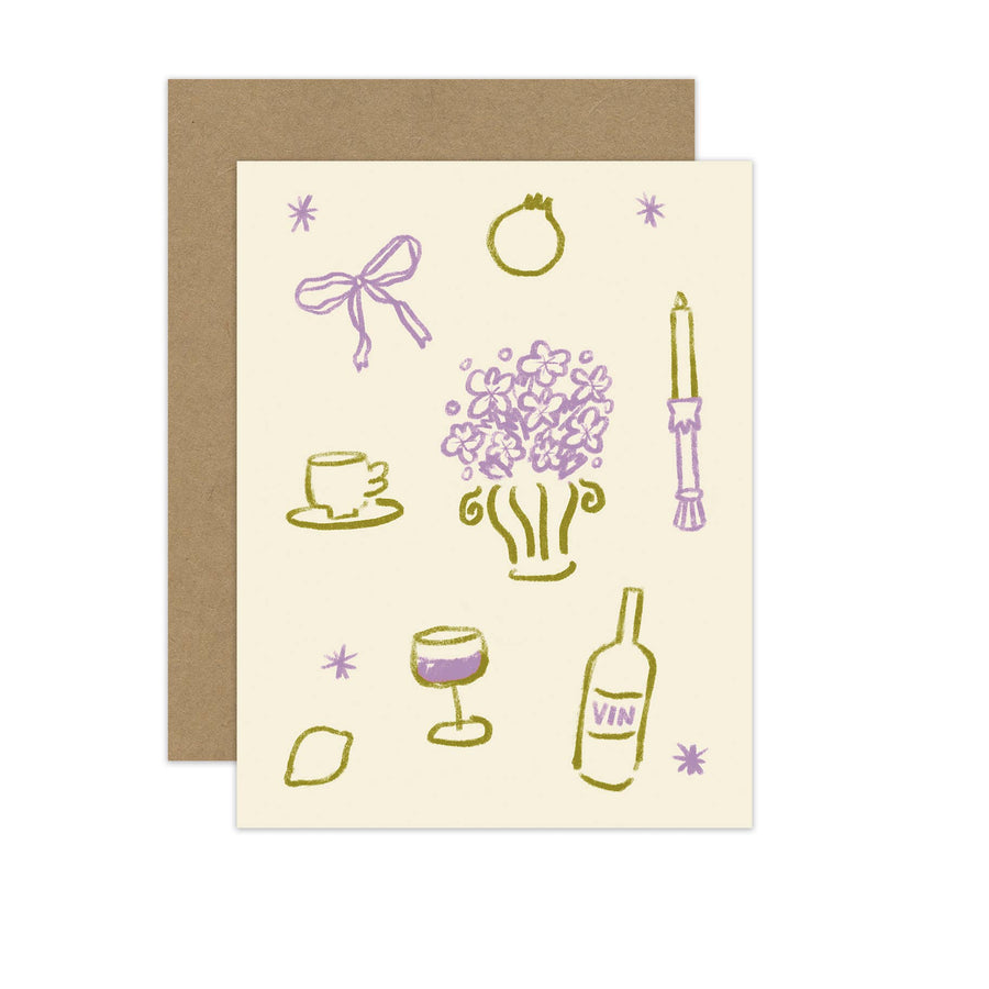 Dinner Party Greeting Card