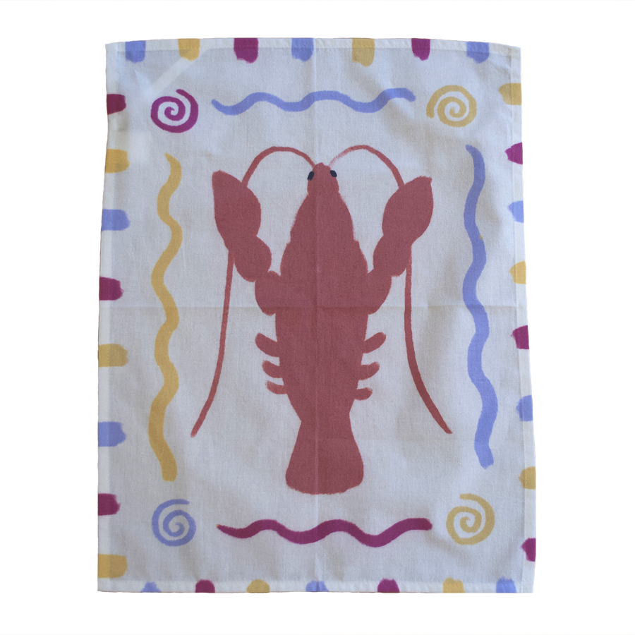 Rainbow Lobster Tea Towel
