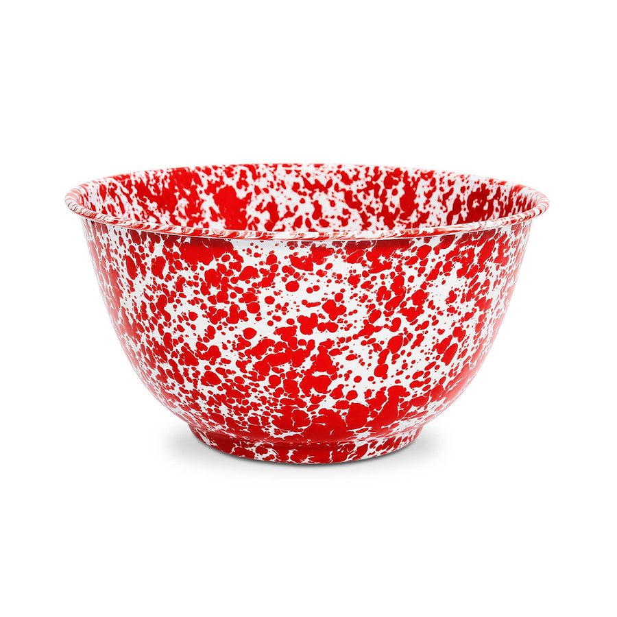 Splatter Enamelware Large Salad Bowl