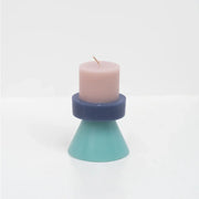 Stack Candle - Mini: Ivory / Lavender / Blue Grey