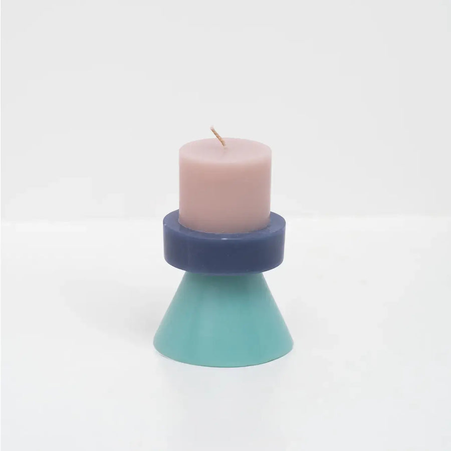 Stack Candle - Mini: Ivory / Lavender / Blue Grey