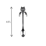 Cat Hanging Tea Spoon Silver