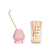 Matcha Whisk Pink Stand, Chasen and Scoop Set