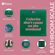 Scale "Calories don't count on the weekend"