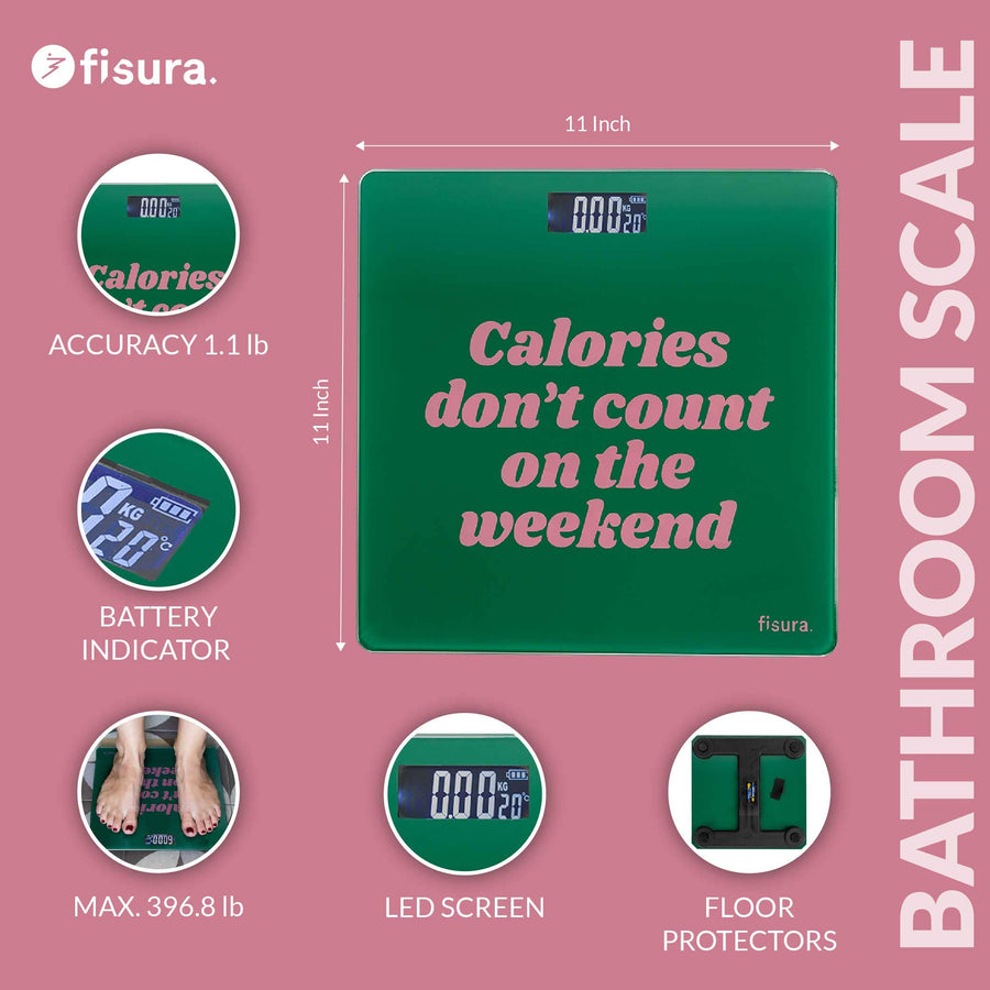 Scale "Calories don't count on the weekend"