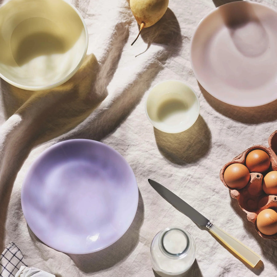 Milk Glass Plate | Lavender