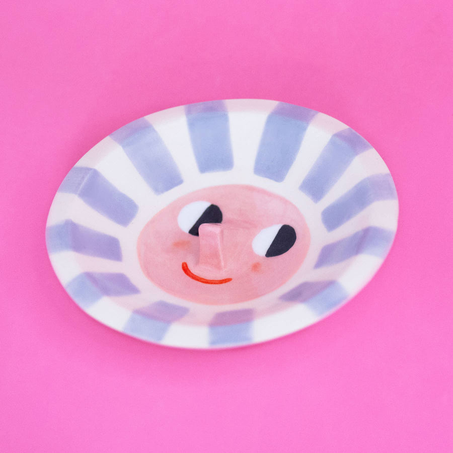 Happy Sun Purple / Ceramic Trinket Dish