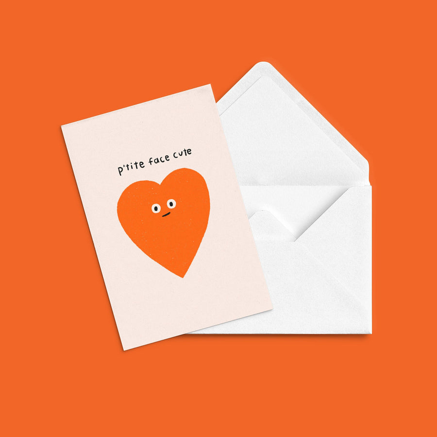 Carte de souhait 'P'tite face cute'