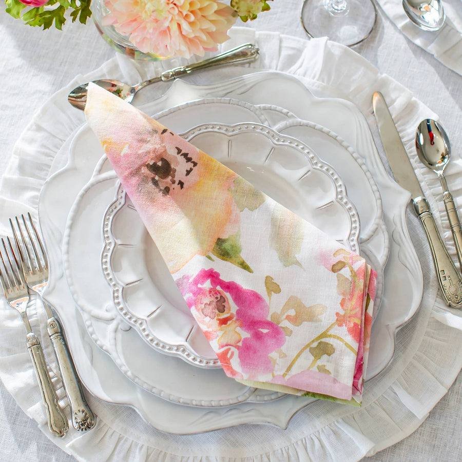 Bella Bianca Rosette Dinner Plate