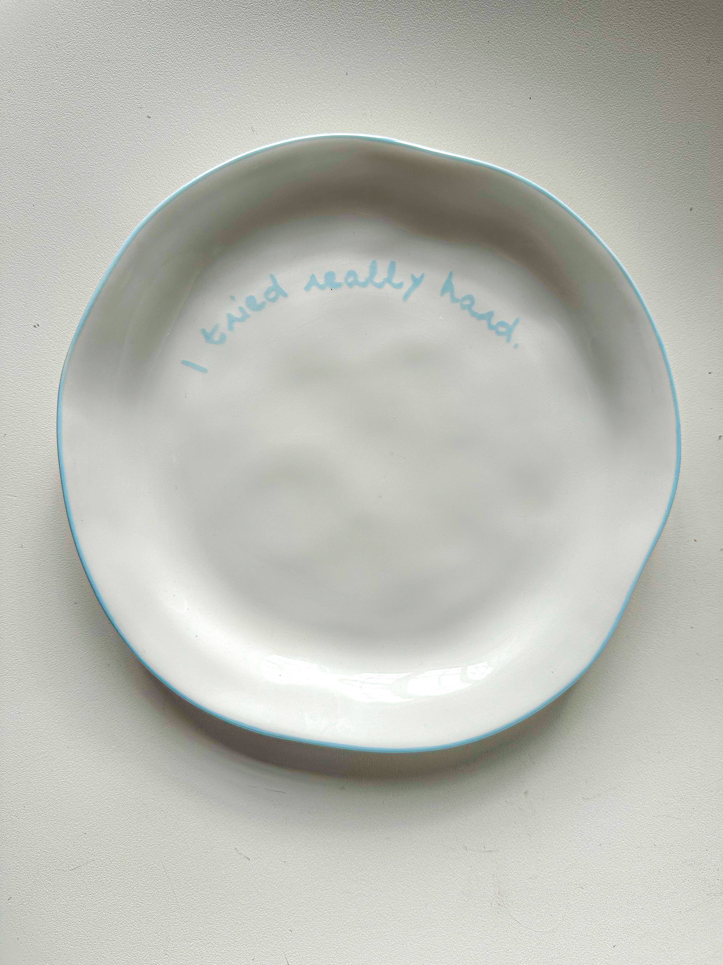 Statement Plate - 'I tried really hard'