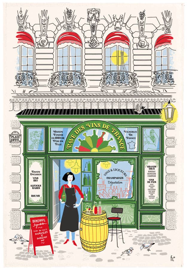 Parisian Shops Tea Towels