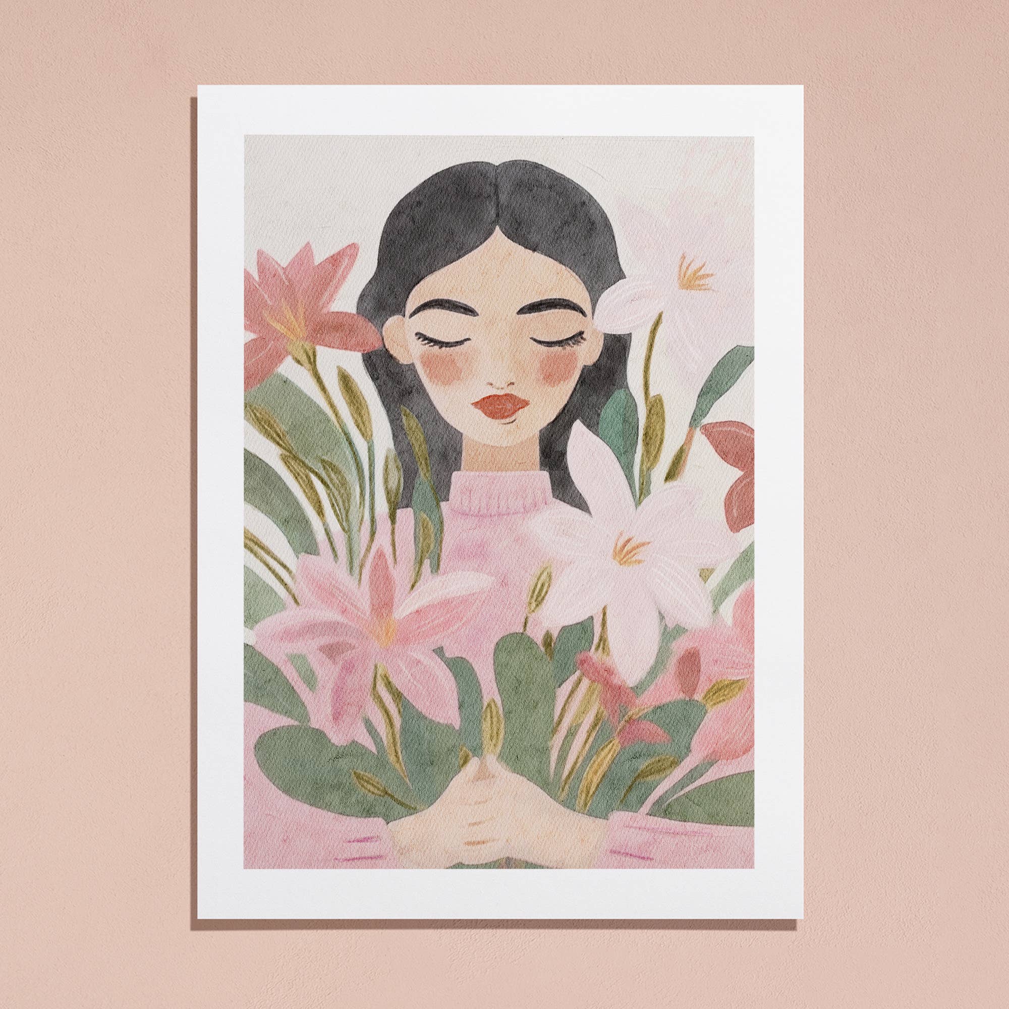 Girl with Flower Bouquet