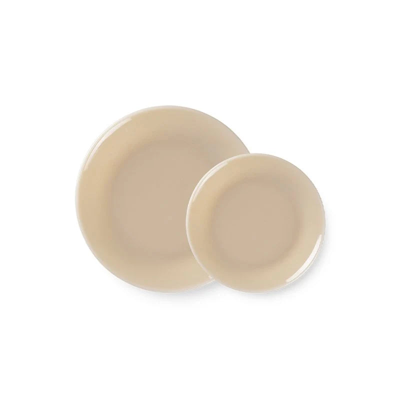Milk Glass Plate | Almond