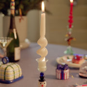Candle holder merry snowman